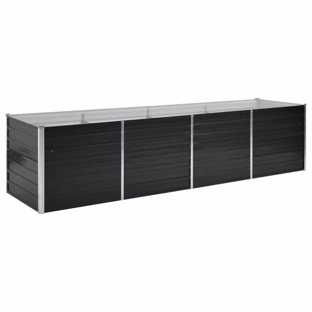 Berkfield Home Garden Anthracite Galvanised Steel Raised Bed, W/D/H: 320 x 80 x 77 cm – 2