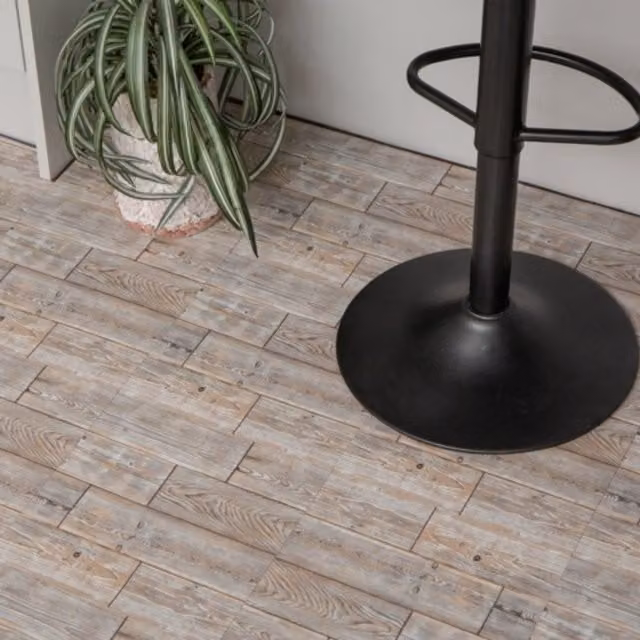 d-c-fix Self-adhesive Wood Look Vinyl Floor Tiles, Washed Oak Planks, Brown