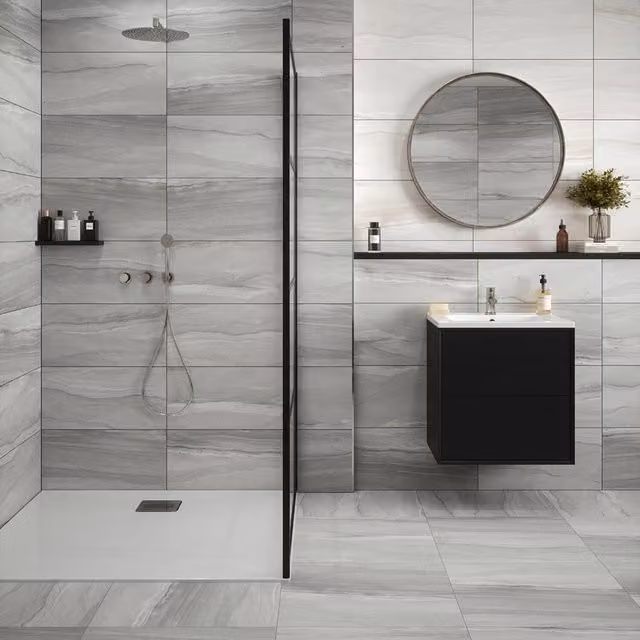 Johnson Tiles Haven Stone Effect Wall Tile Sample - Sand