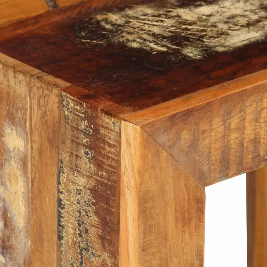 Berkfield Home Stool in Brown Solid Reclaimed Wood W/D/H: 40 x 30 x 40 cm – 3