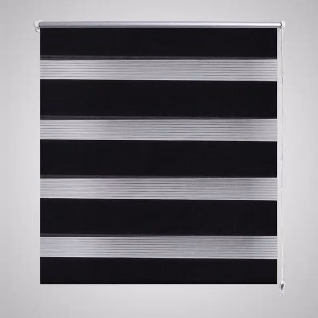 Berkfield Home Zebra Blind in Black and White, W: 70 cm, H: 120 cm – 1