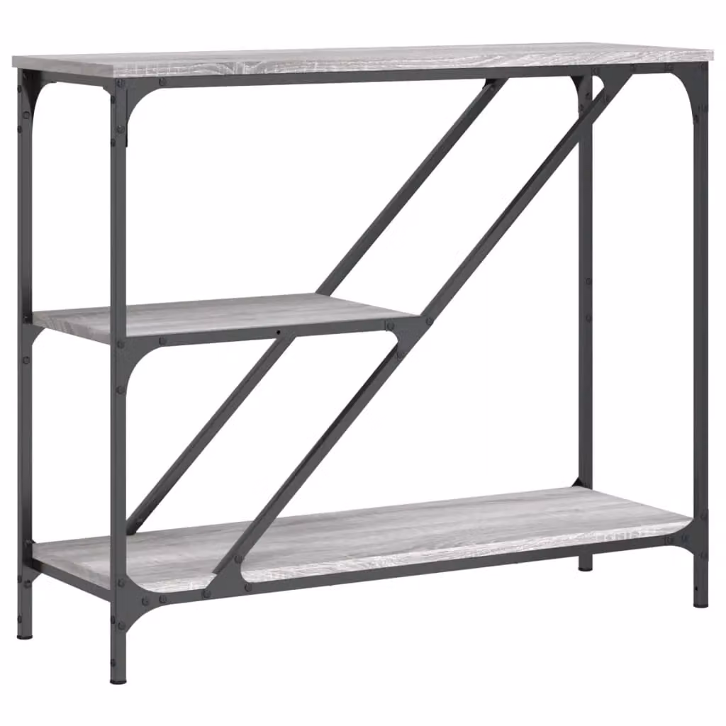Berkfield Home Grey Sonoma Console Table in Engineered Wood, W: 88.5 cm, D: 30 cm, H: 75 cm – 2