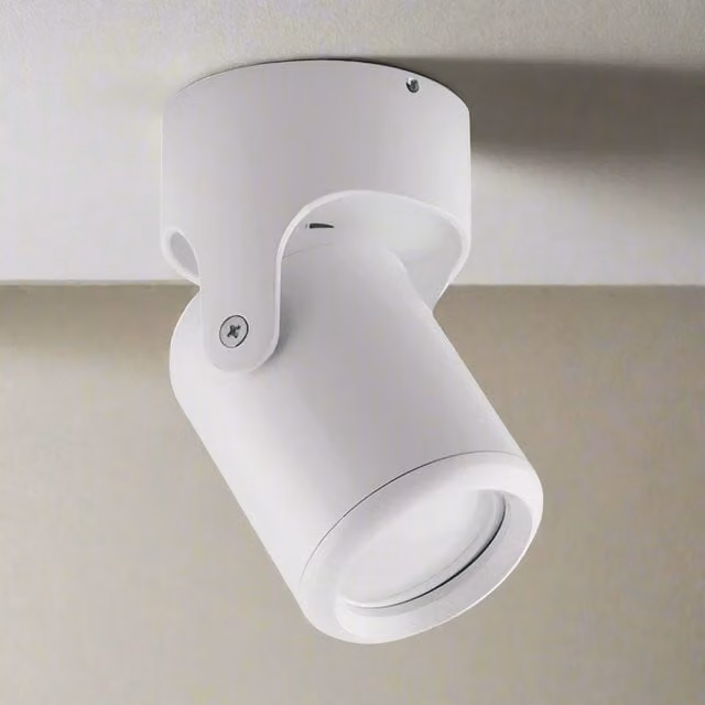 CGC Lighting Fran White GU10 Adjustable Cylinder Ceiling and Wall Spot Light – 1