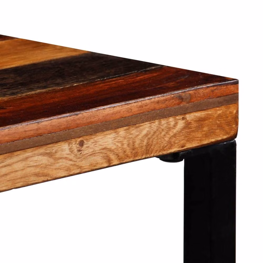 Berkfield Home Beautiful Bar Table in Brown Solid Reclaimed Wood, W/D/H: 70 x 70 x 106 cm – 3