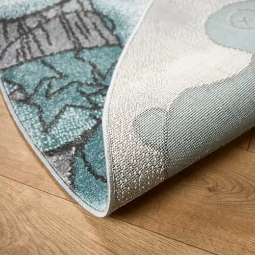Bravich Blue Baby Bear Kids Rug, Round, Diameter: 160 cm – 3