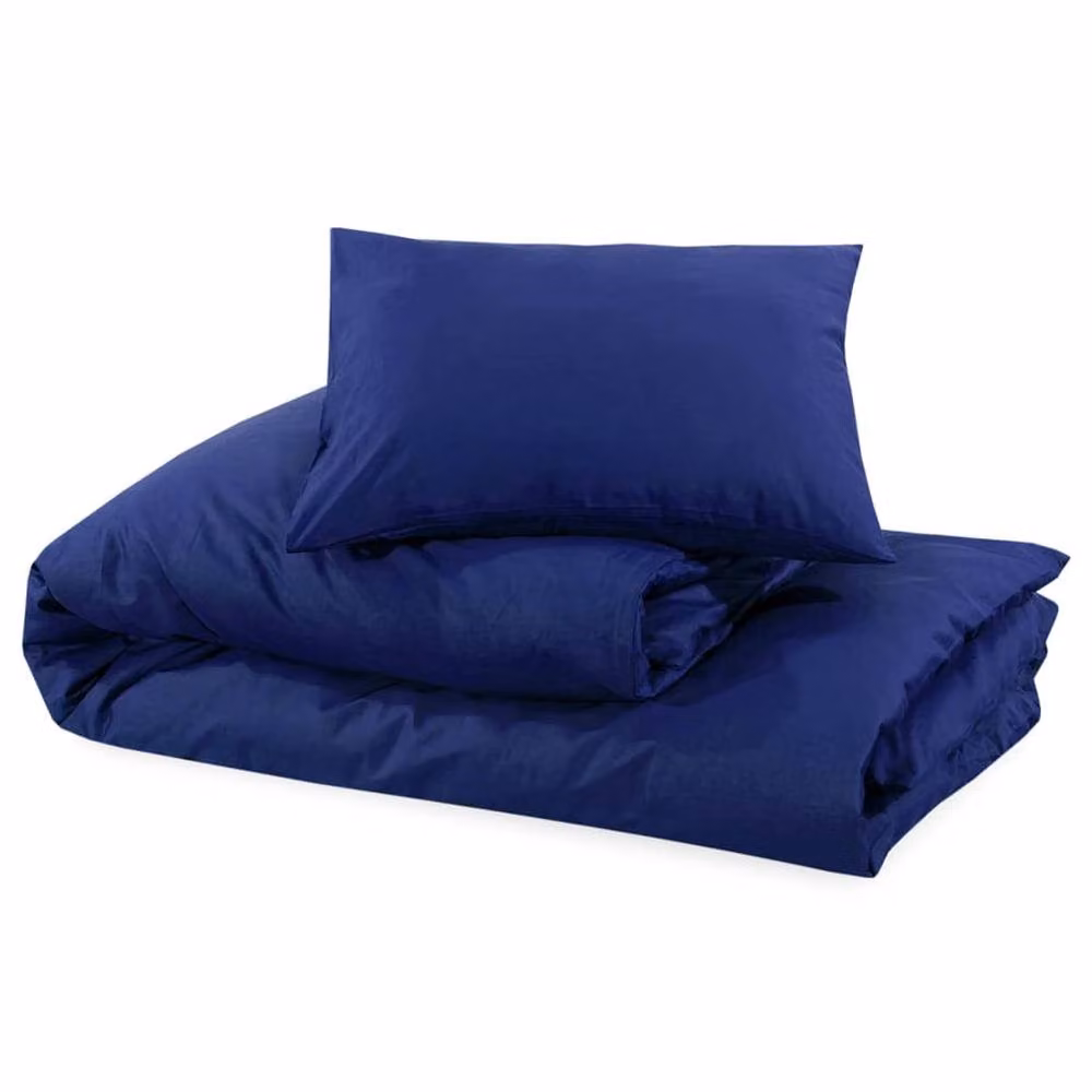 Berkfield Home Navy Blue Microfibre Duvet Cover and Pillowcase Set, W: 260 cm, H: 220 cm – 3