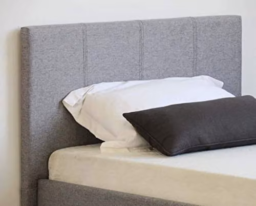 Home Treats Small Double Side Lift Ottoman Bed Frame with Tufted Bonnel Sprung Mattress, Grey Fabric, W/D/H: 120 x 200 x 89 cm – 3