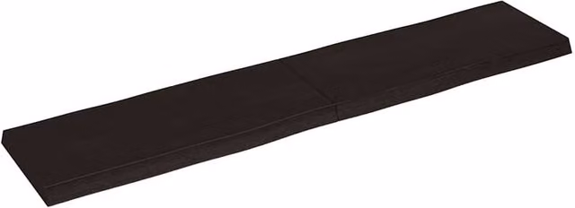 Berkfield Home Dark Grey and Brown Live Edge Solid Wood Table Top Countertop W: 180 cm, D: 40 cm, H: 2-6 cm – 1