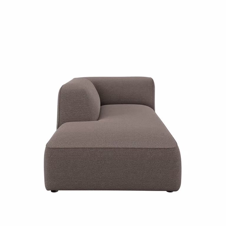 Dome Deco CALI Left-Facing L-Shape Chaise Longue in Grey Fabric