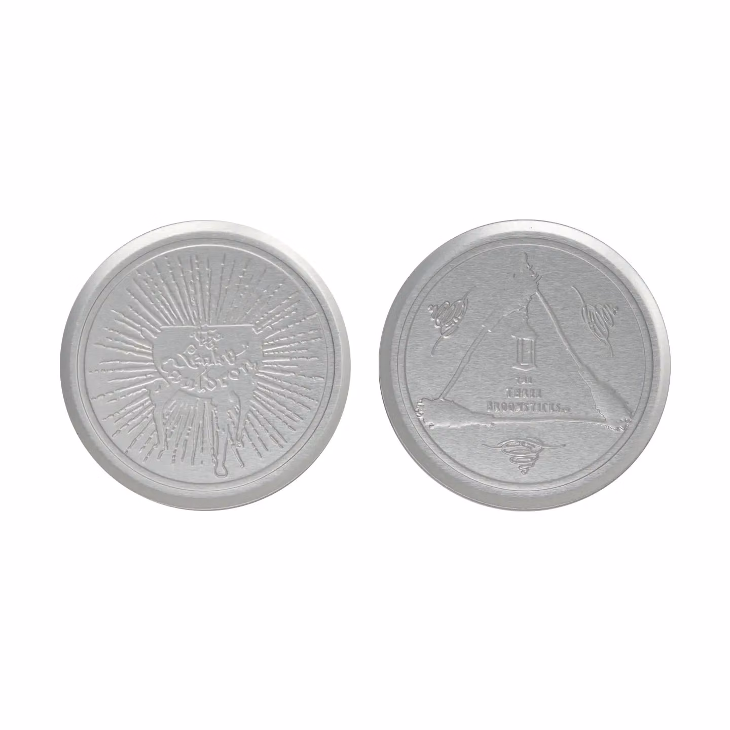 FaNaTtik Harry Potter Set of 4 Round Embossed Metal Coasters in Silver and Multicolour with Non-Slip Cork Base – 2