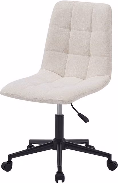 Nordlys Ergonomic Adjustable Office Chair in Beige Fabric with Metal Frame – 1