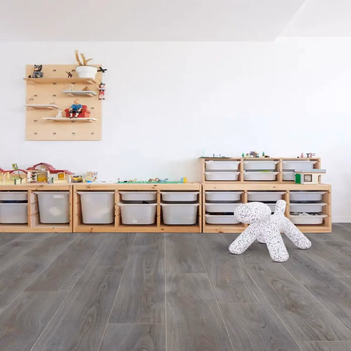 Sirius Grey Wood Effect Textile Backed Vinyl Flooring Sheet, W/D: 200 x 200 cm, 2.6 mm thickness – 2