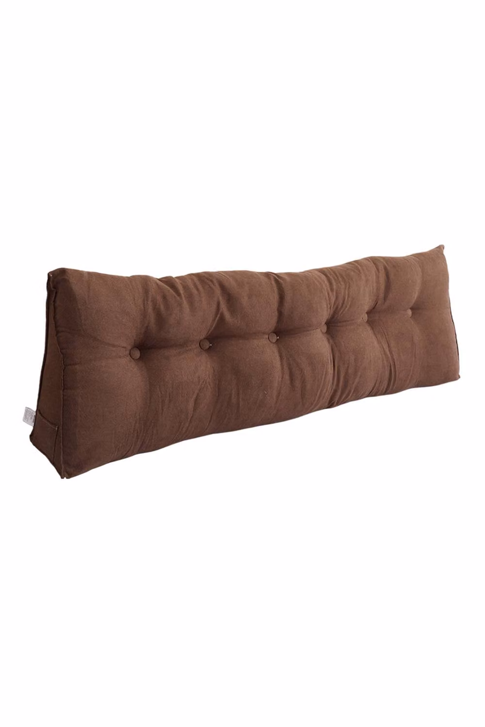 Living and Home Brown Washable Wedge Headboard Pillow with Storage Pocket – 5