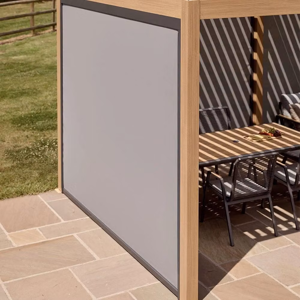 Leisure Grow Savannah Texteline Side Wall in Grey, Width: 300 cm