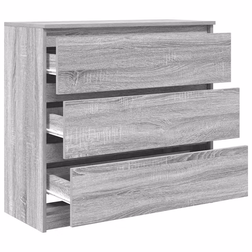 Berkfield Home Grey Sonoma Sideboard in Engineered Wood, W/D/H: 80 x 35 x 76 cm – 2