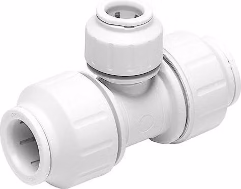 John Guest Speedfit Reducing Tee Connector, White, Pack of 2