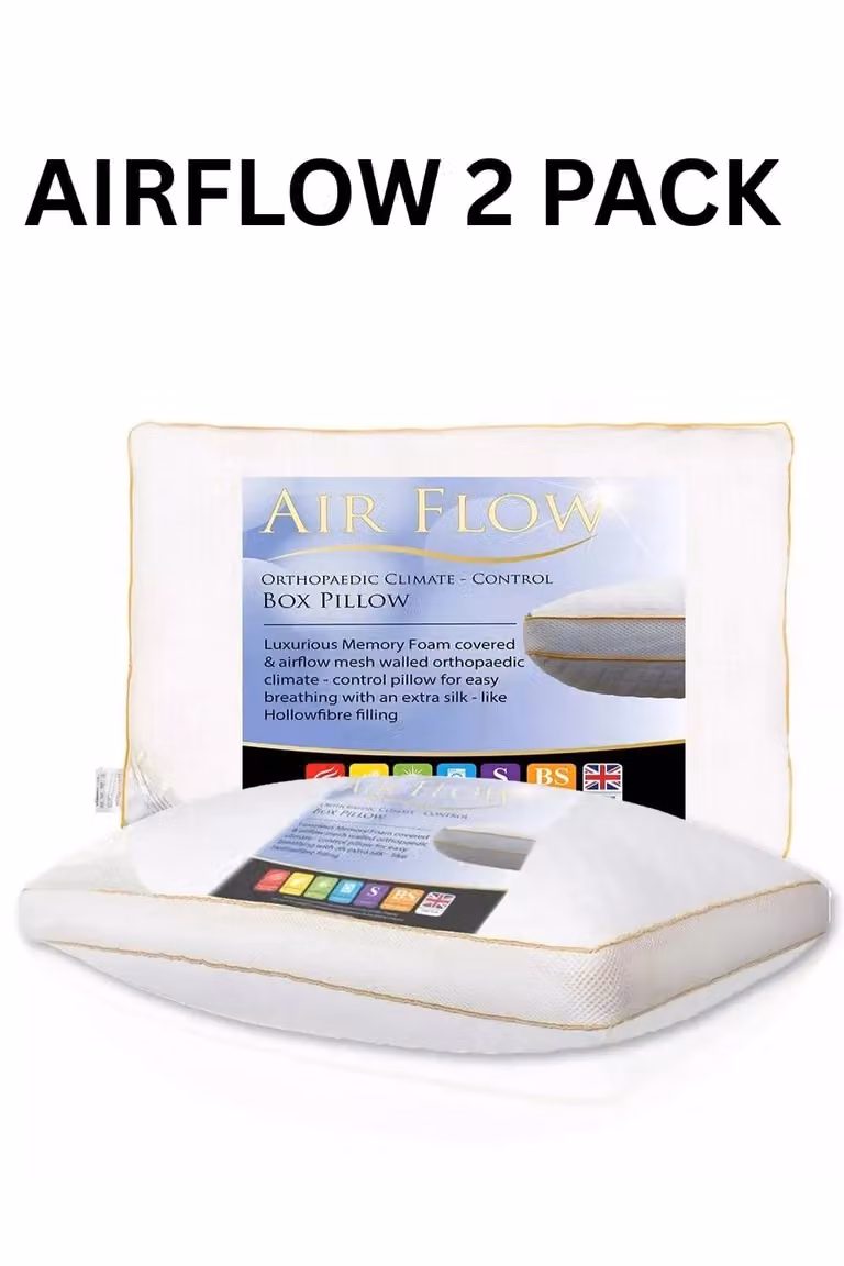 Just Essentials White Single Airflow Memory Foam Orthopaedic Pillow with Cooling Gel Foam