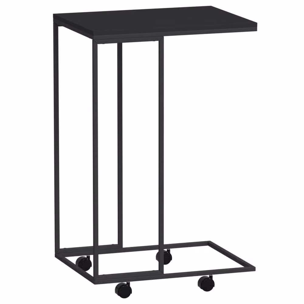 Berkfield Home Black Modern Side Table with Castors, W/D/H: 40 x 30 x 63.5 cm – 2