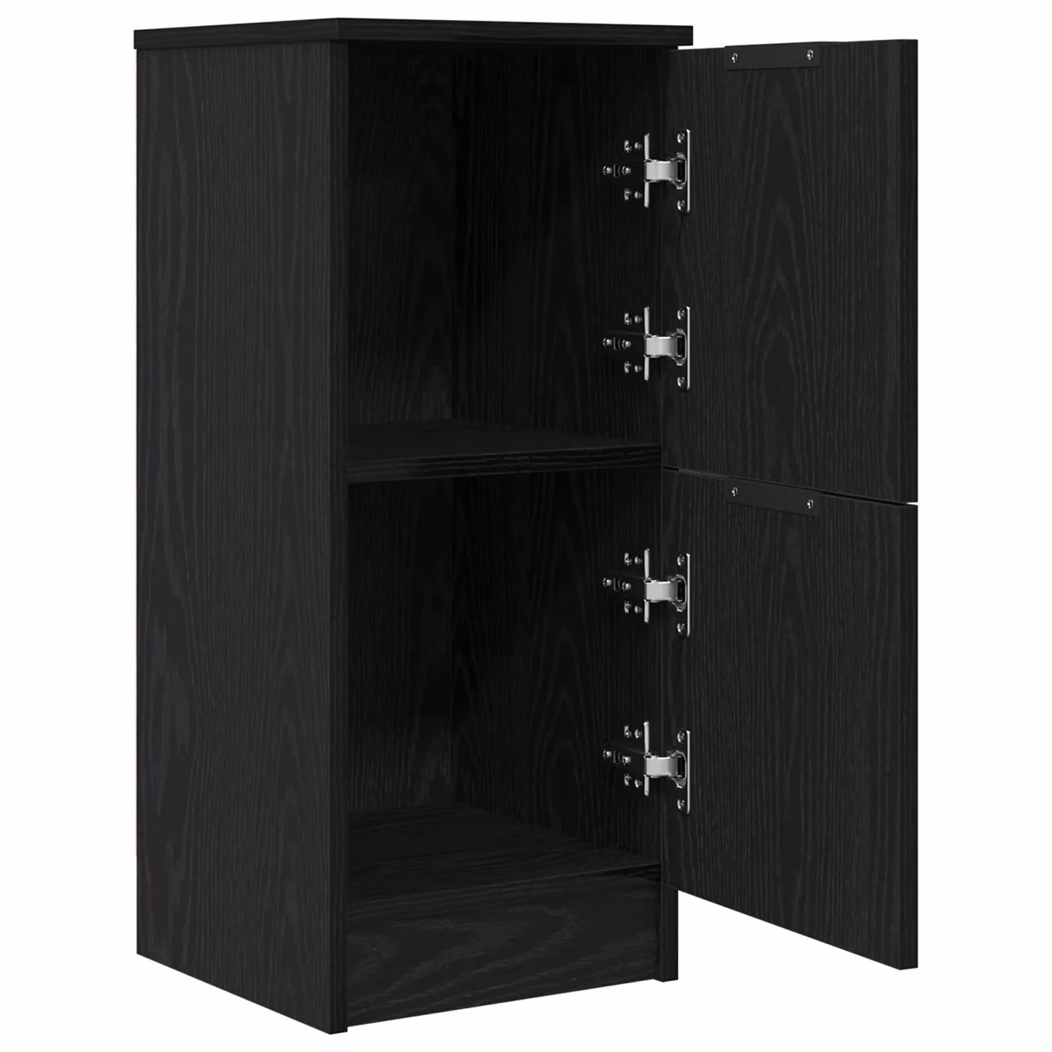 Berkfield Home Set of 2 Modern Black Oak Sideboards in Engineered Wood, W/D/H: 30 x 30 x 70 cm – 4