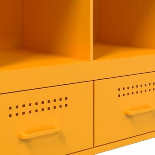 vidaXL Industrial Highboard in Yellow Metal, W/D/H: 68 x 39 x 101.5 cm – 4