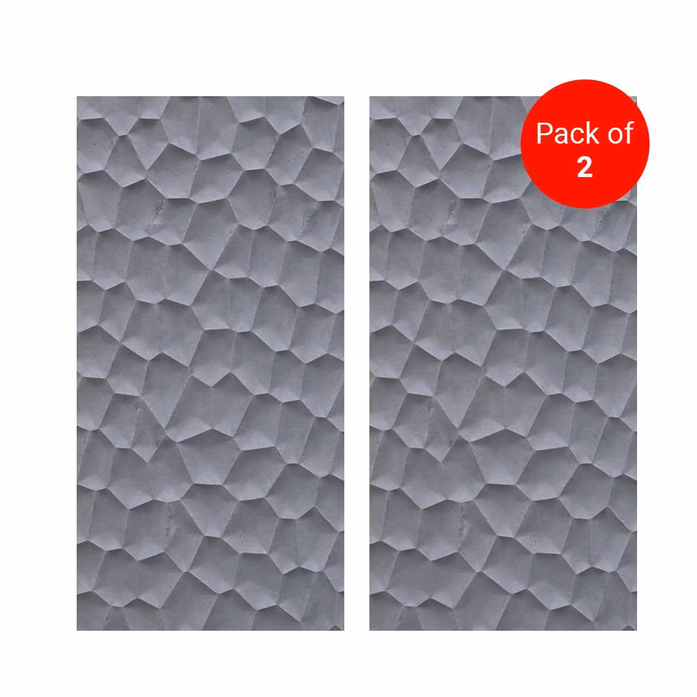 ENER-J Britwall Hard PU Wall Panel Pebble Texture Feature Wall in Space Black and Grey – 2