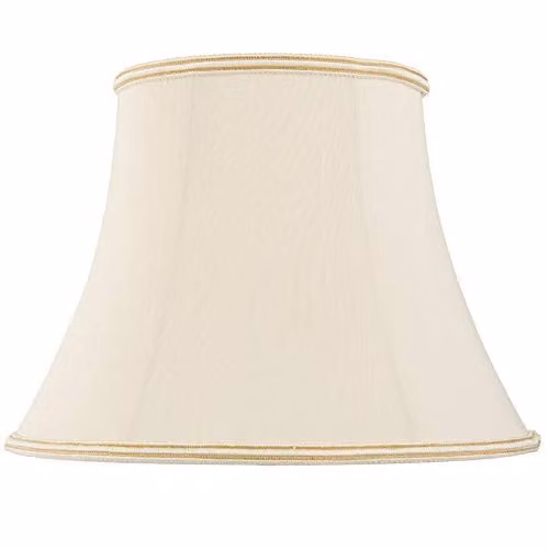 Loops Handmade Oval Bowed Lamp Shade in Beige Fabric