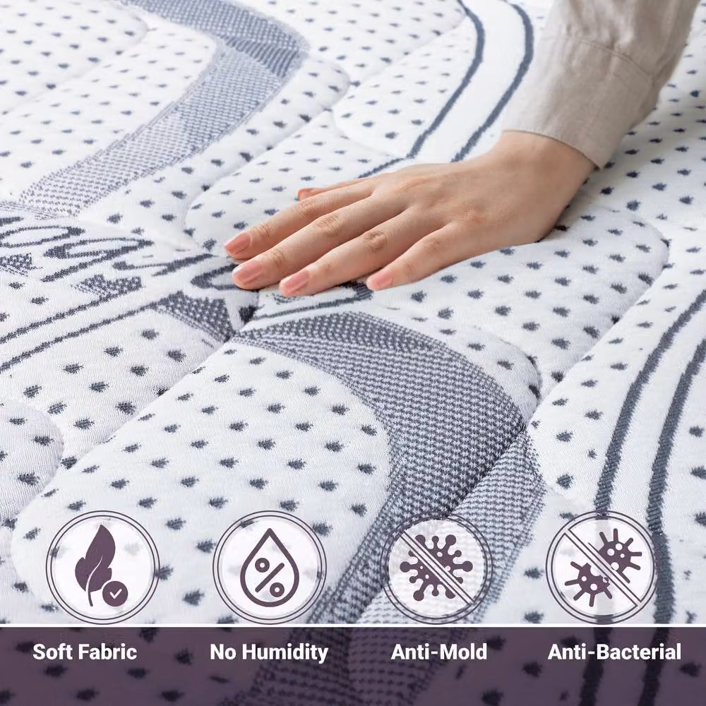 The White Stone Antibacterial Cold Foam Orthopedic Mattress, White, W/D/H: 180 x 165 x 25 cm – 6