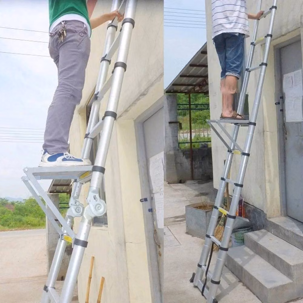 VOGREX Work Platform System Ladder Stand for Electricians and Painters, Silver – 3