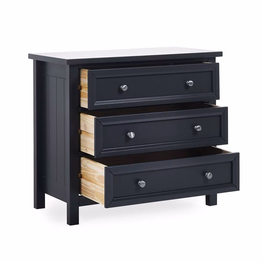Cheshire Premium Solace 3 Drawer Wide Chest in Anthracite Grey – 2