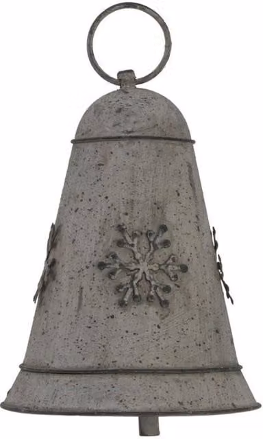 Hill Interiors White Metal Bell Christmas Hanging Decoration – 1