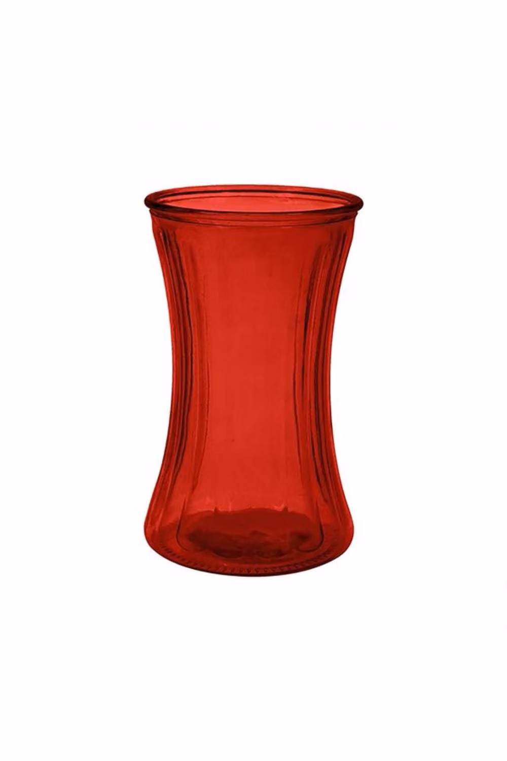 KDMD Red Floraline Striped Glass Hand Tie Tabletop Vase, Pack of 3 – 2