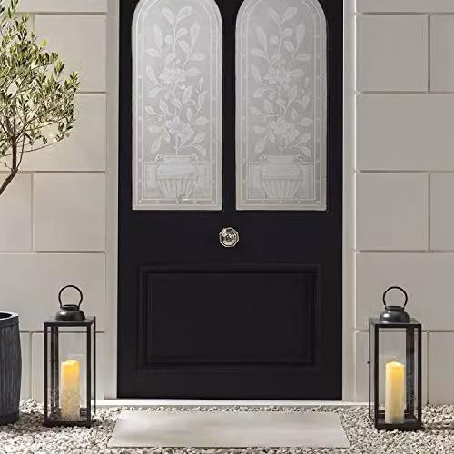 Lights4fun Large Waterproof Metal LED Candle Lantern in Slate Grey, H 46 x W 18 x D 18 cm – 3