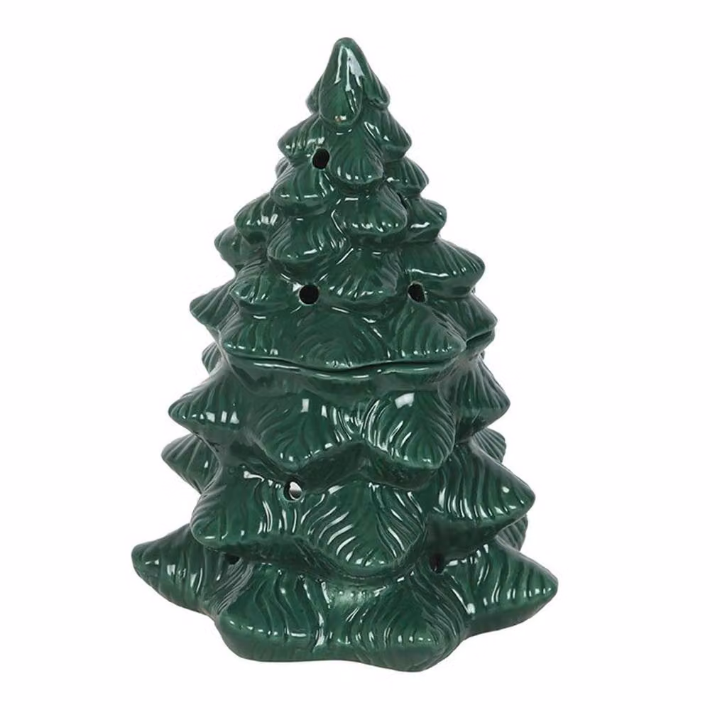 Uniqueful Green Fir Tree Ceramic Oil Burner and Wax Warmer for Tealights – 3