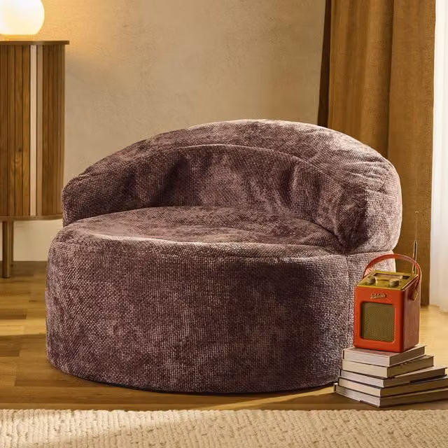 ICON Orb Accent Chair in Red Woven Chenille