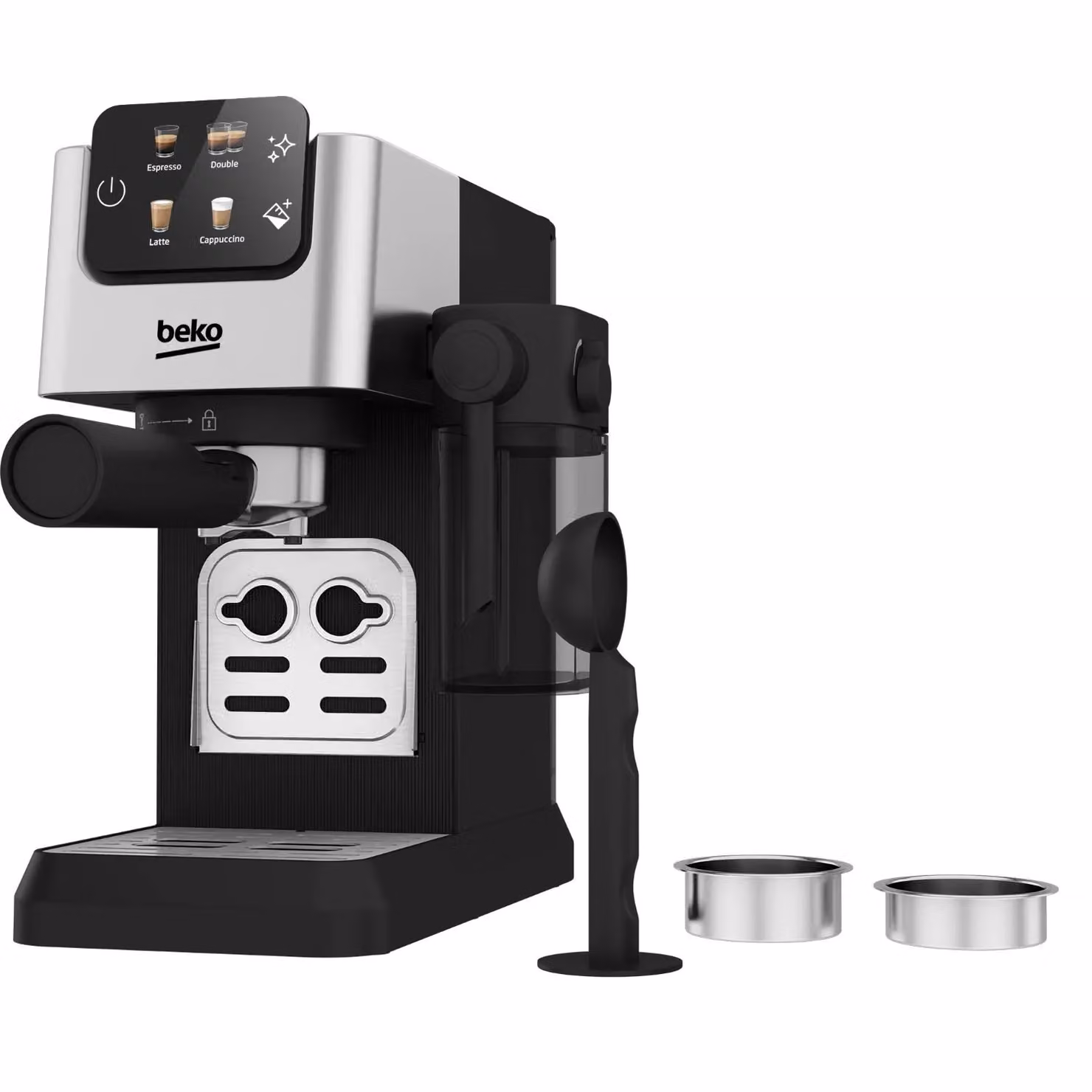 Beko CaffeExperto Manual Espresso Machine with Integrated Milk Jug and Touch Display in Black – 4
