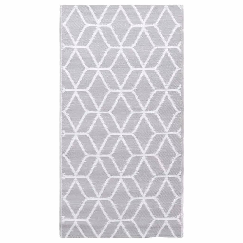 Berkfield Home Grey Geometric Outdoor Carpet, W/D/H: 120 x 180 cm – 2