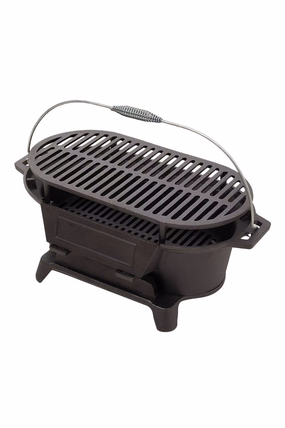 Living and Home Cast Iron Tabletop Charcoal Grill with Handle, Black, W/D/H: 25.5 x 21.5 x 25.5 cm – 3