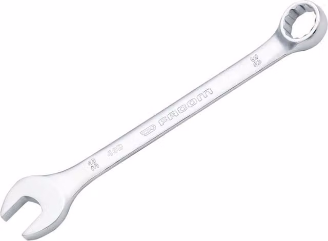 Facom Slim Metric Combination Spanner, 38mm, Steel, Silver
