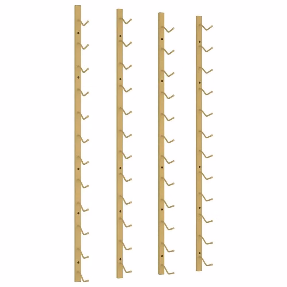 Berkfield Home Wall Mounted Gold Iron Wine Rack for 12 Bottles, 2 Pack – 3