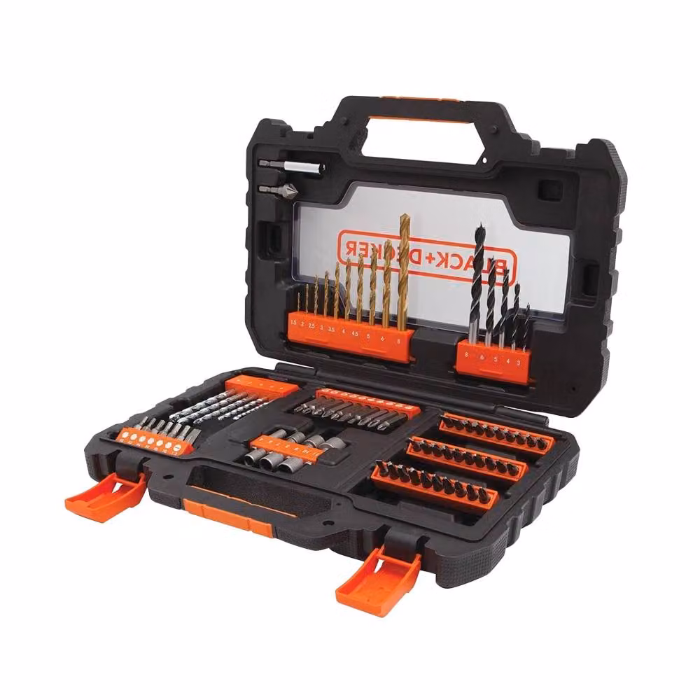 Black+Decker Drill Bit, Screwdriver Bits and Sockets Set in Black and Transparent – 2