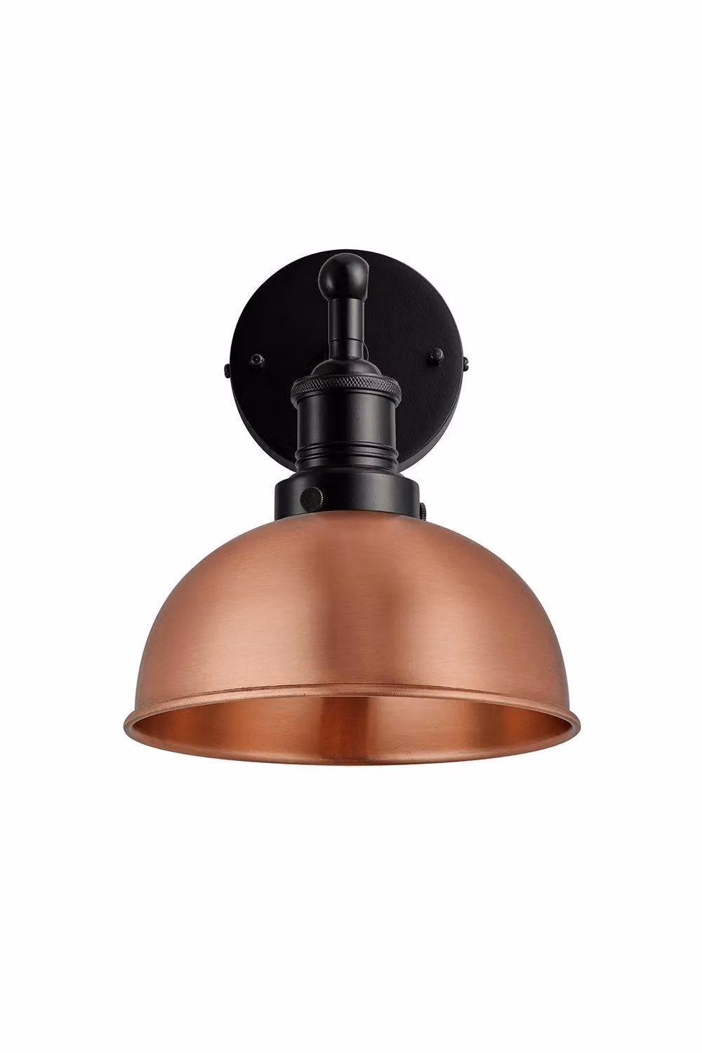 Industville Brooklyn Dome Wall Light in Copper and Black – 2