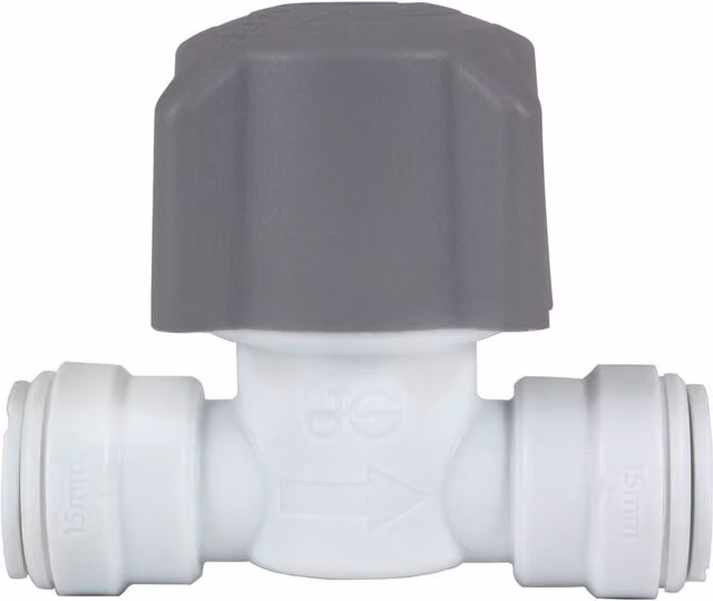 John Guest Speedfit Stop Valve 22mm Grey 22STV/2P Quick Connect