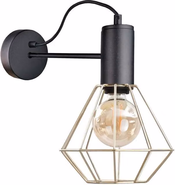 Netlighting Lars Modern Wall Lamp in Black, Diameter: 25 cm, 1x E27