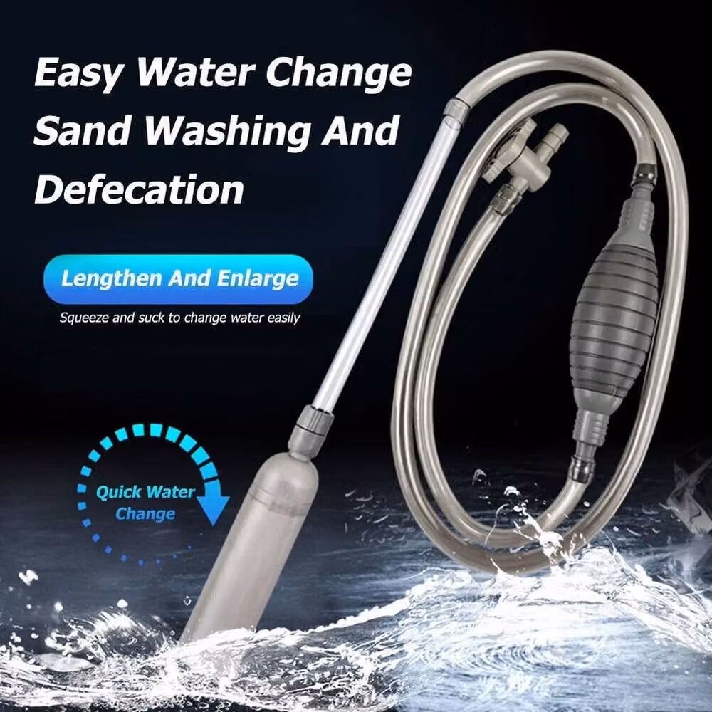 FLAVORA Aquarium Siphon Vacuum Cleaner in Silver, Length: 110 cm – 5
