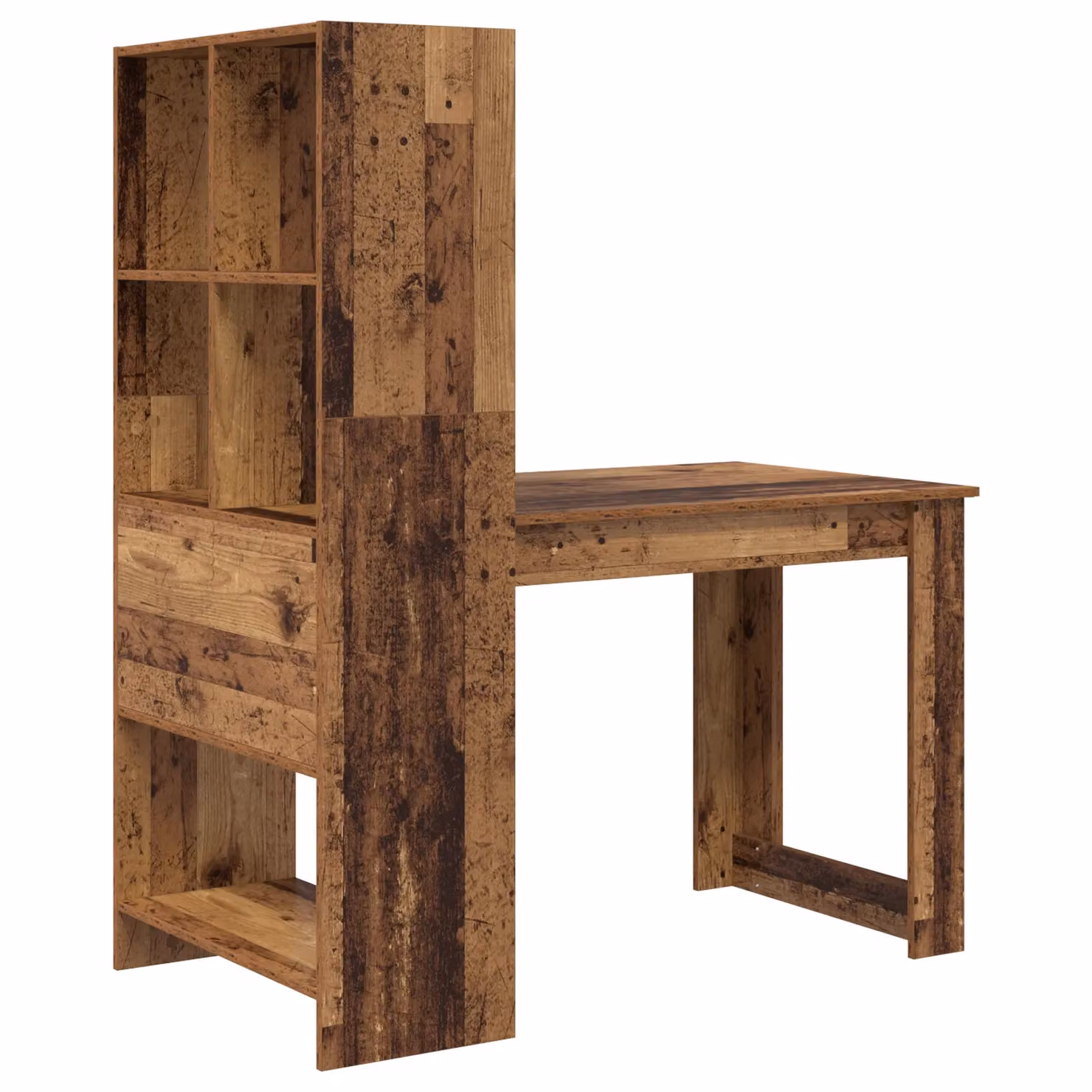 Berkfield Home Old Wood Writing Desk in Brown, W/D/H: 122 x 67 x 145 cm – 3