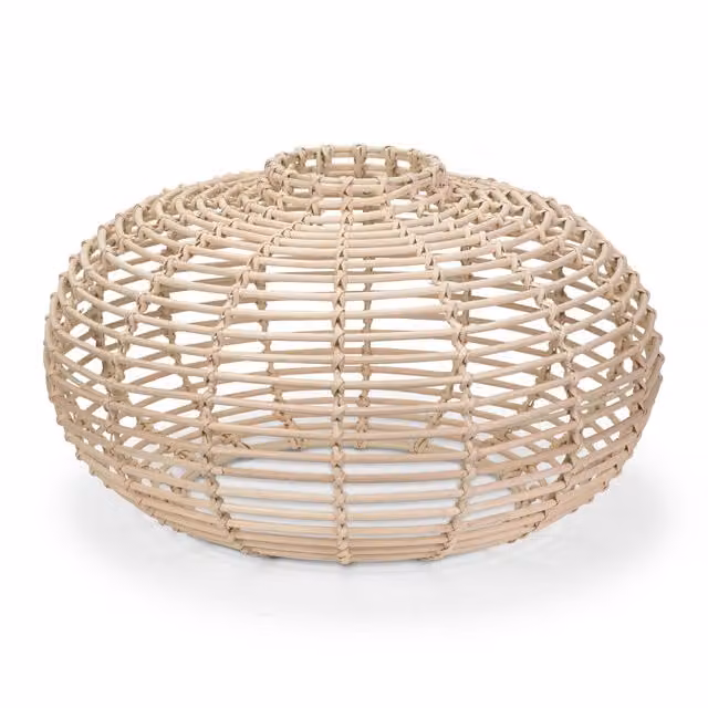 ValueLights Romy Natural Rattan Pendant Light Shade in Beige and Sand