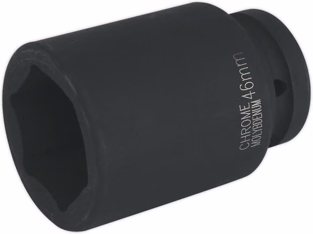 Loops 46mm Forged Deep Impact Socket, 1 Inch Sq Drive, Chrome Molybdenum, Black – 1