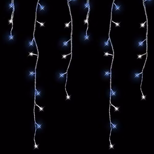 Christmas Workshop 720 LED Icicle Christmas Lights in Blue and White, 17.1 Metres, Mains Powered – 4