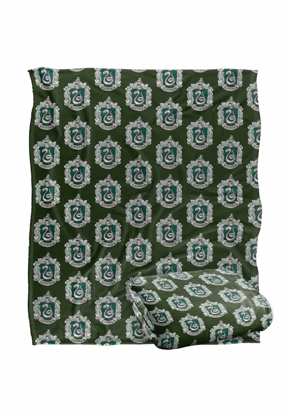 LOGOVISION Harry Potter Slytherin Fleece Throw Blanket, White, Green and Multicolour, W/D/H: 152 x 127 x 1 cm – 2