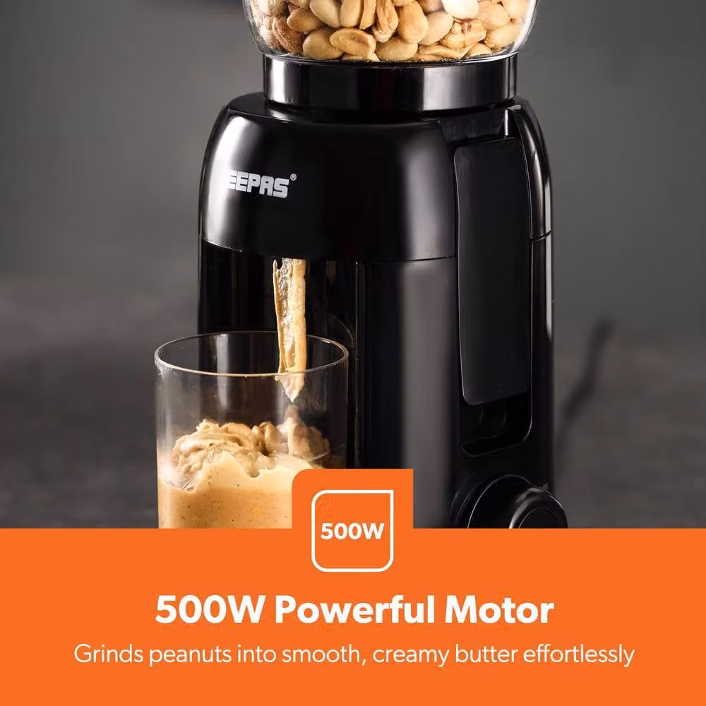 Geepas Peanut Butter Maker 500W Electric Grinder with 756g Transparent Jar in Black – 3
